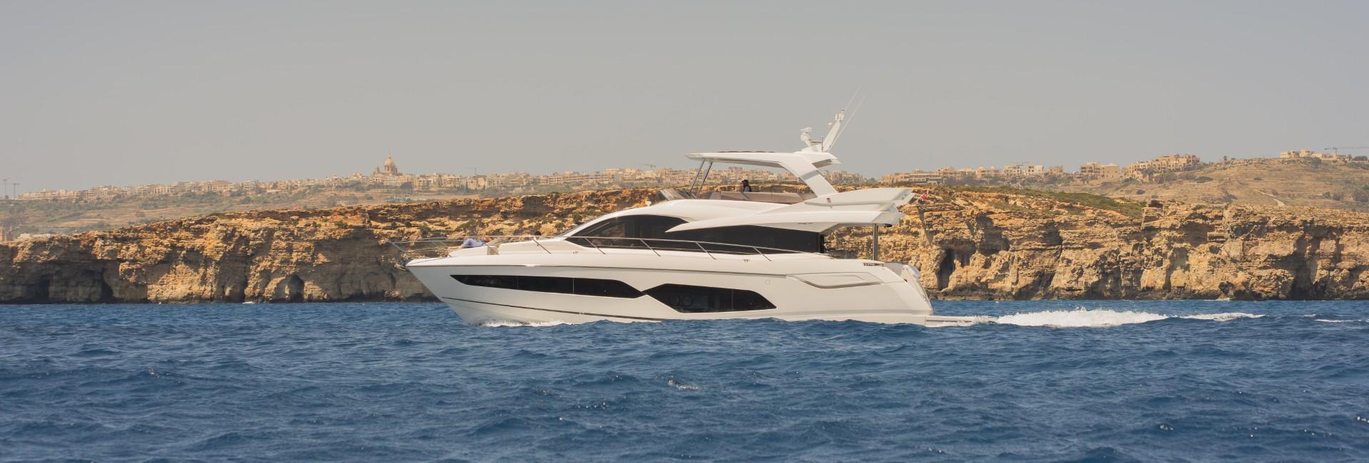 Sunseeker Manhattan 66 “TSAVORITE”, a motor yacht for charter in Malta at Portomaso