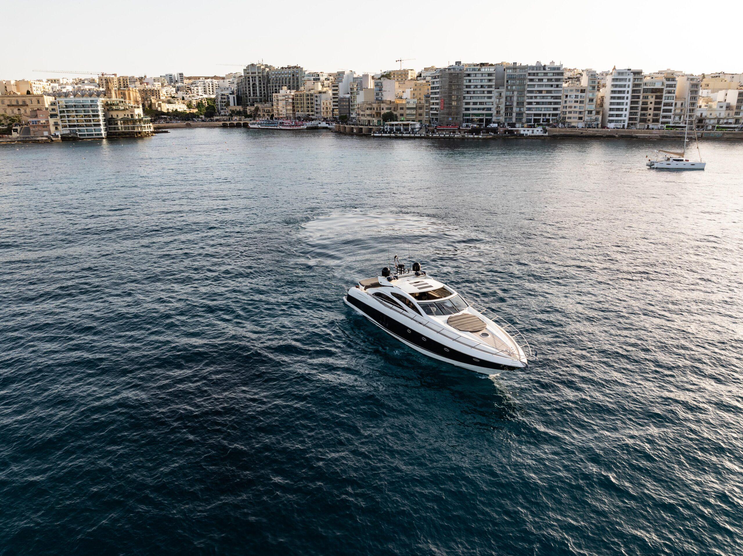 Sunseeker Predator 72 “BEYOND SEA”, a motor yacht for charter in Malta at Portomaso